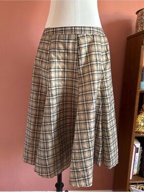 Betsey Johnson Vintage Plaid A-Line Midi Skirt